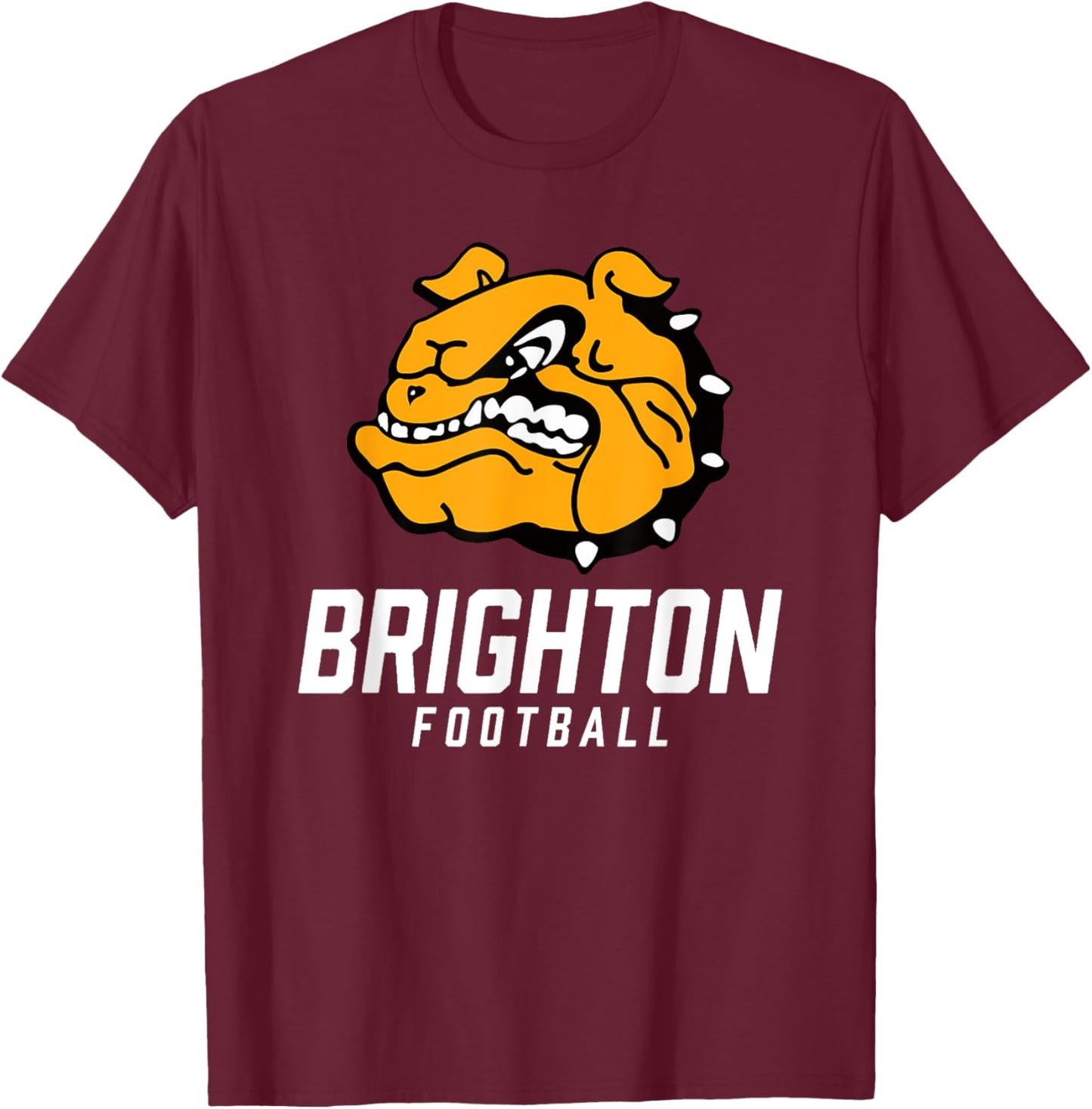 Brighton Bulldogs Logo Football Team HS T-Shirt - T-Shirt | Maroon