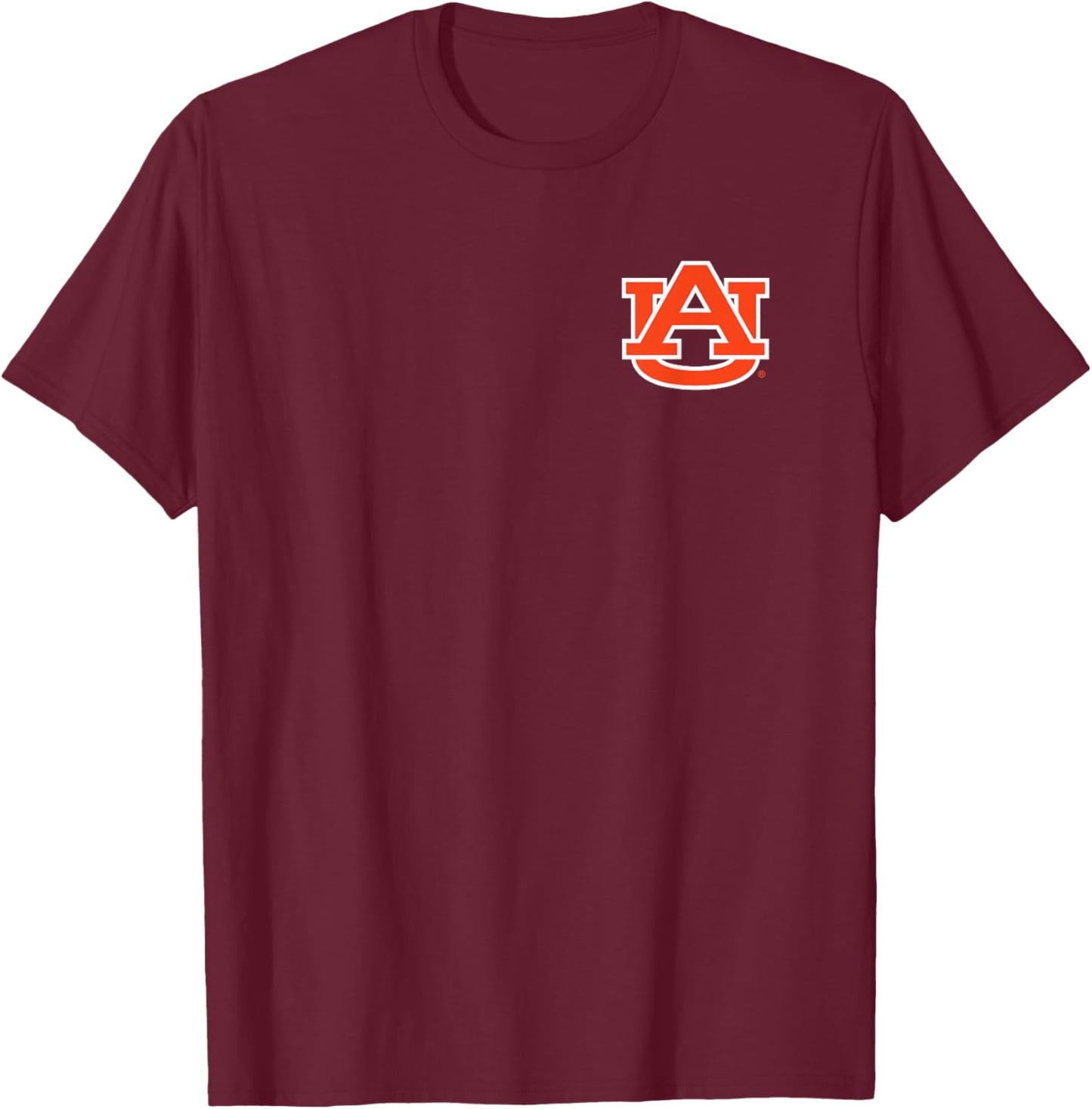 Auburn Tigers Front/Back Logo Navy Officially Licensed T-Shirt - T-Shirt | Maroon
