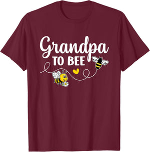 Grandpa To Bee Gender Reveal Pregnancy Announcement Grandpa T-Shirt - T-Shirt | Maroon