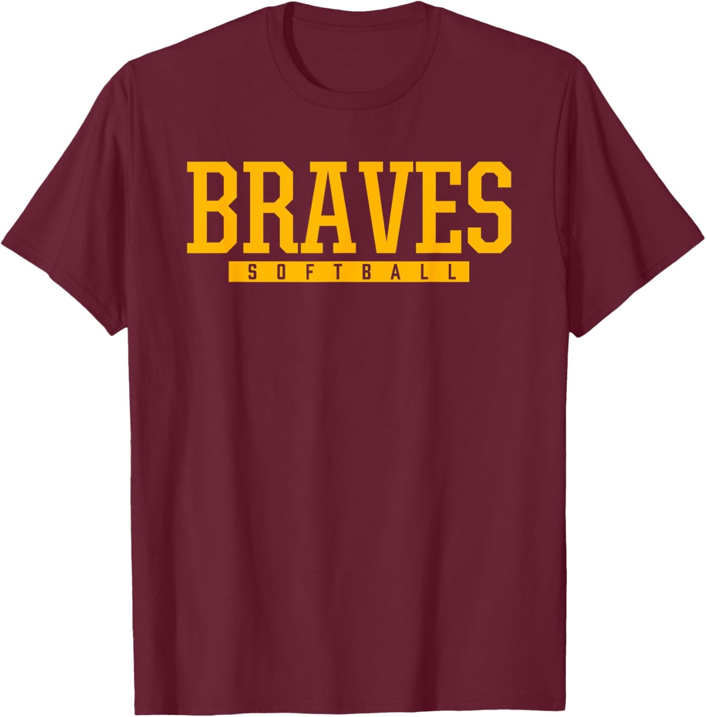 Olentangy Braves Softball HS T-Shirt - T-Shirt | Maroon