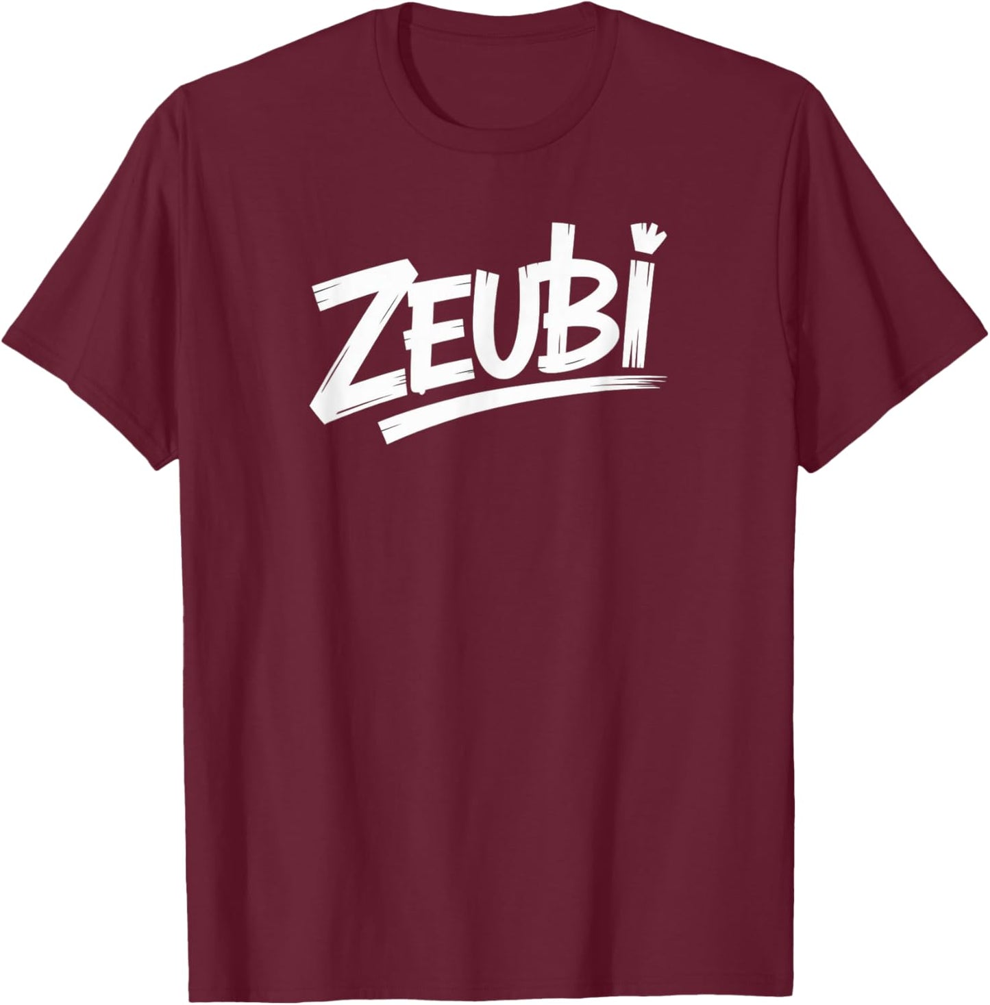 Zeubi – Humour Texte Streetwear Minimaliste T-Shirt - T-Shirt | Maroon