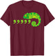Comma Chameleon Funny 80's Throwback T-Shirt - T-Shirt | Maroon