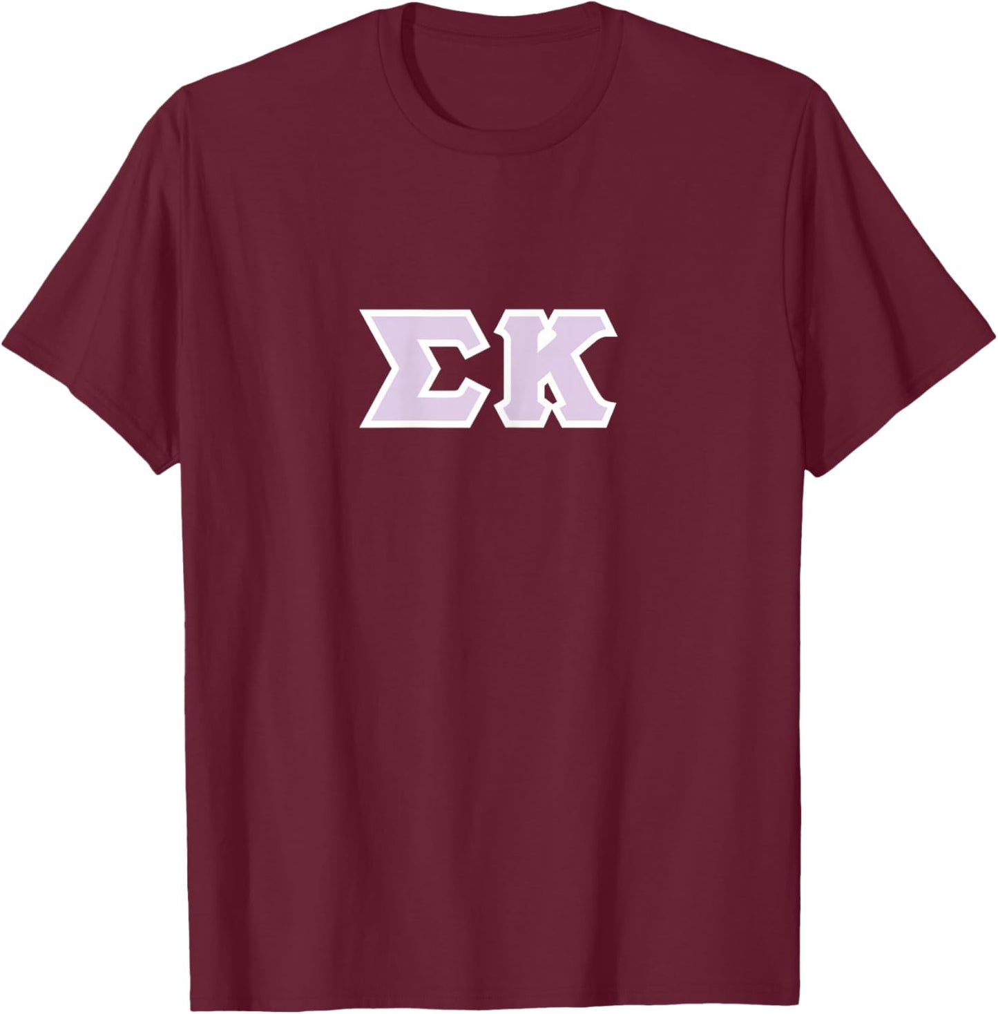 Sigma Kappa Officially Licensed Purple and White Lettered T-Shirt - T-Shirt | Maroon