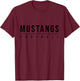 Mustang Inspired Football Design T-Shirt - T-Shirt | Maroon
