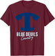 Tift County Blue Devils Logo Country HS T-Shirt - T-Shirt | Maroon