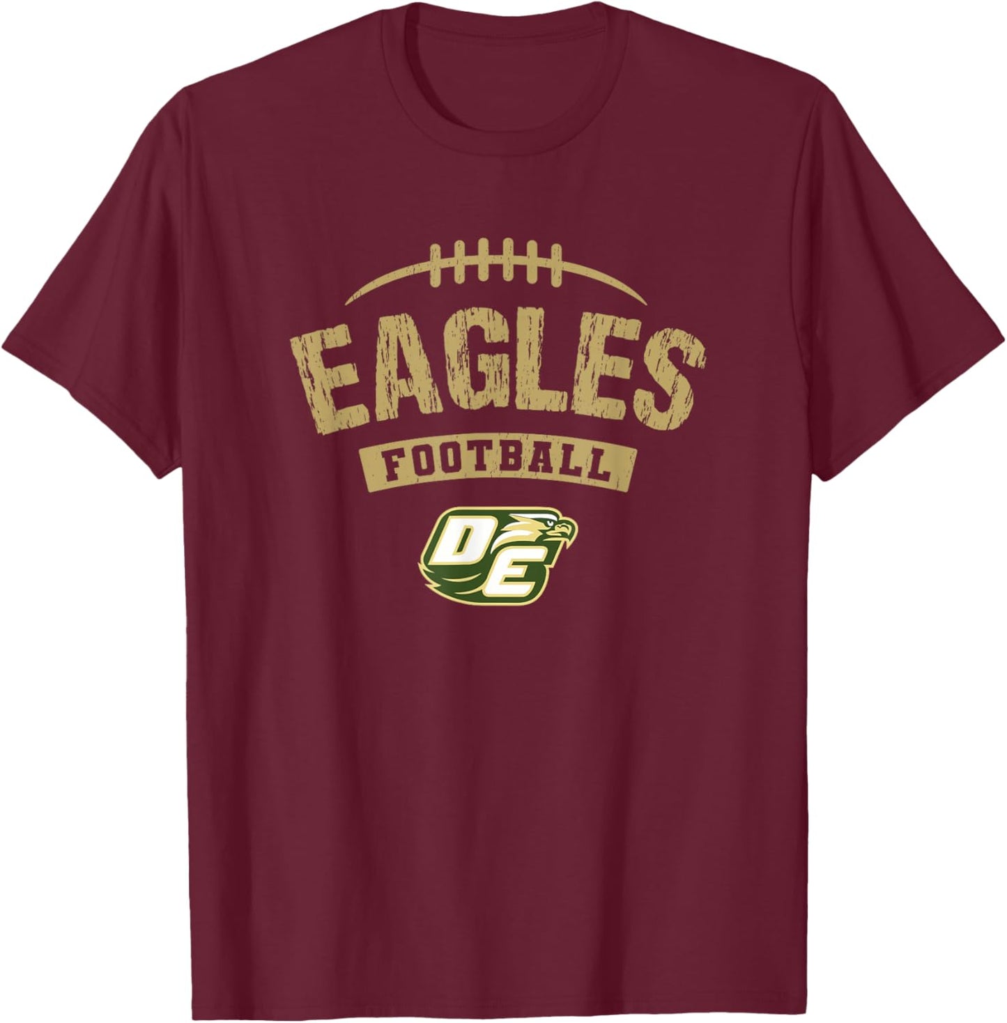 Desoto Eagles Logo Football Distressed HS T-Shirt - T-Shirt | Maroon
