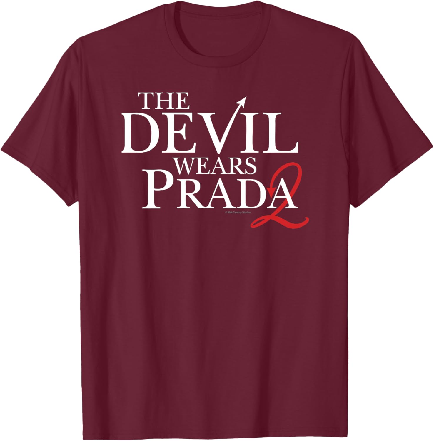 The Devil Wears Prada 2 Official Logo 2 As Red Devil's Tail Haut de Gamme T-Shirt - T-Shirt | Maroon
