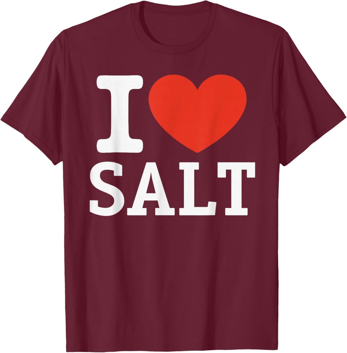 I Love Salt City Heart Graphic Souvenir Travel T-Shirt - T-Shirt | Maroon