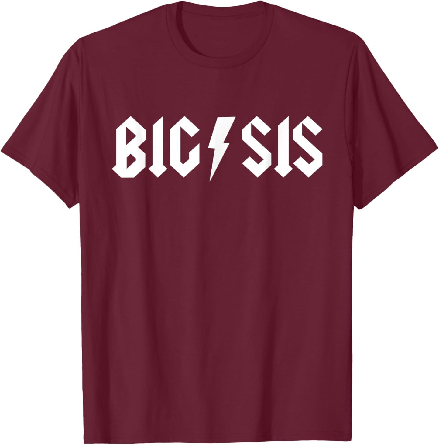 Rock n Roll Big Sister Birthday Rock Star Matching Family T-Shirt - T-Shirt | Maroon