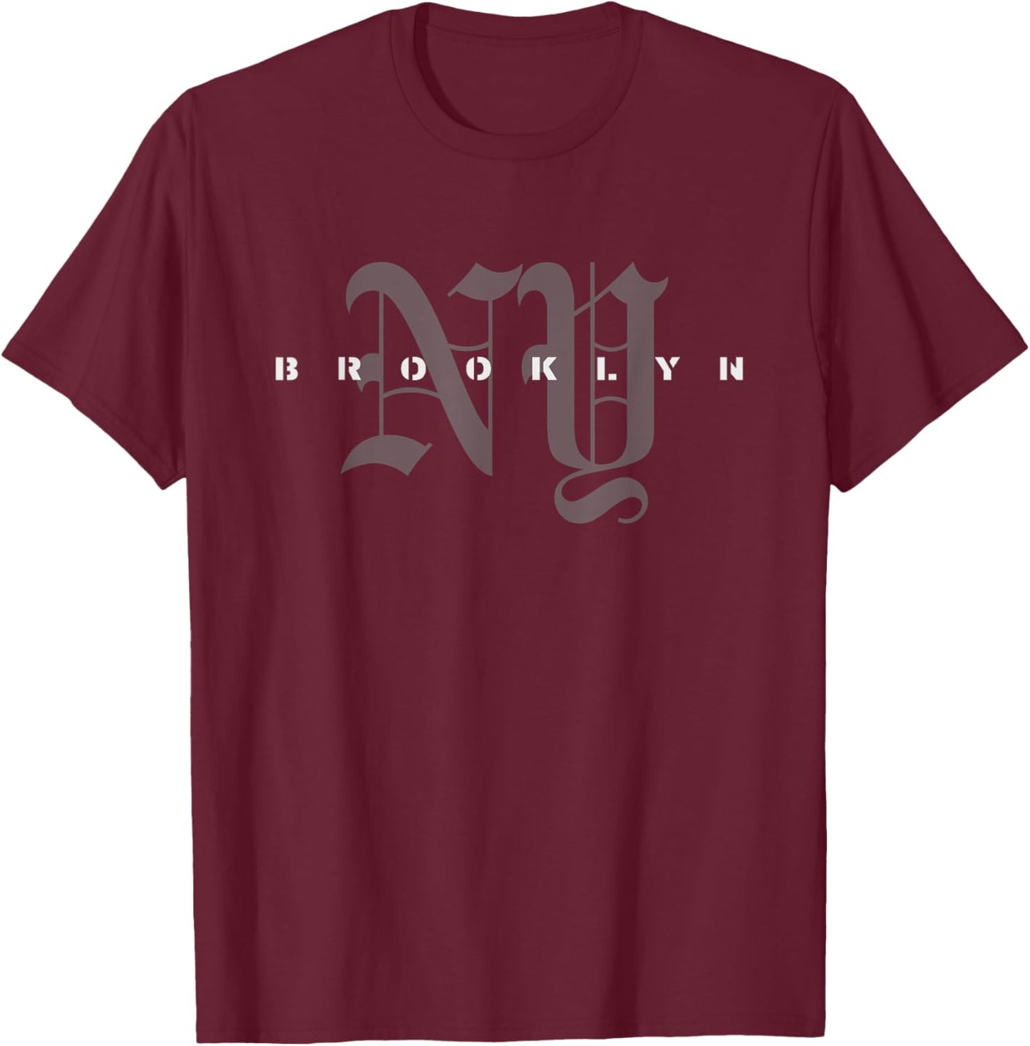 Brooklyn New York T-Shirt - T-Shirt | Maroon
