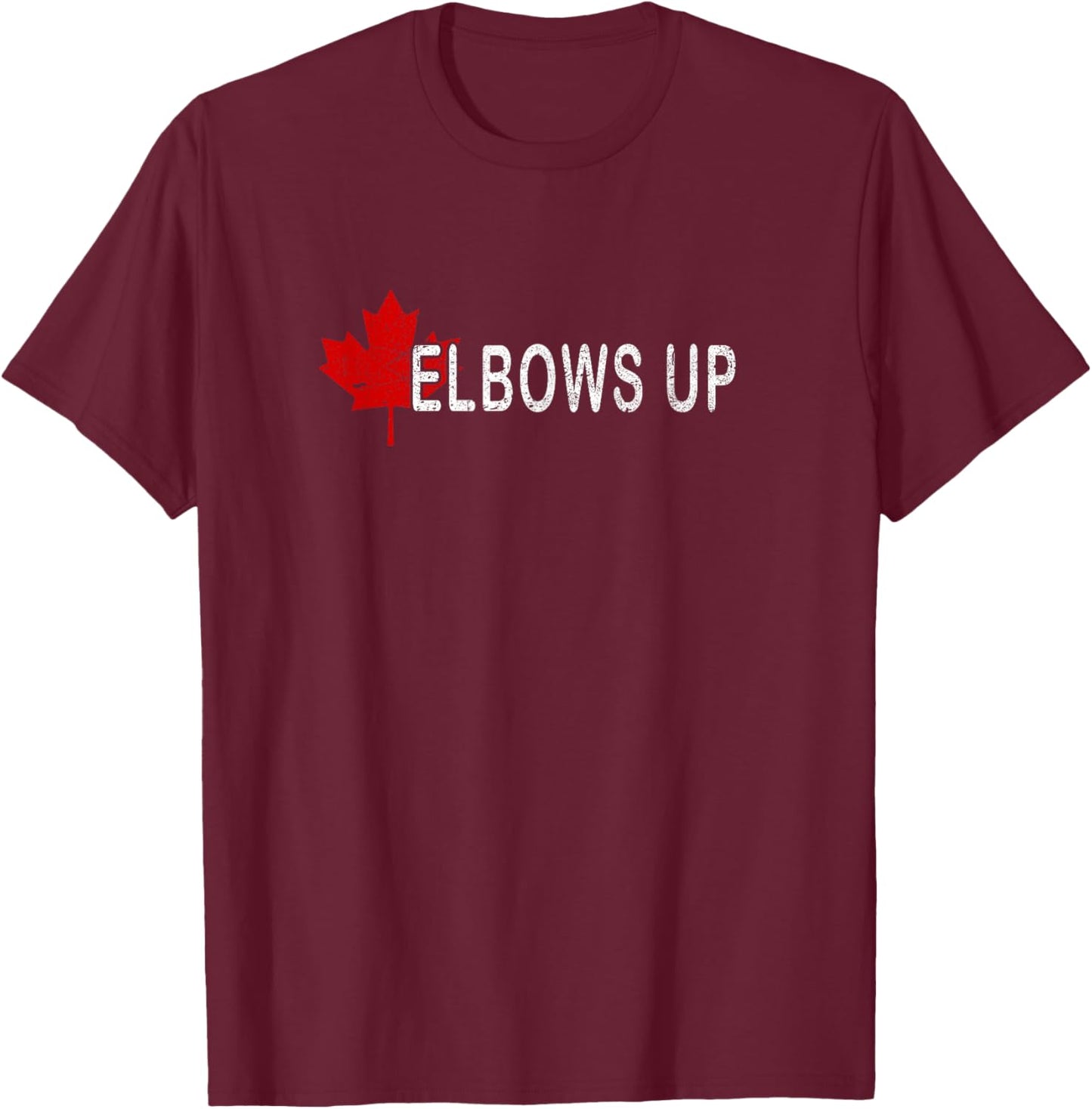 Elbows Up Canada,Never 51 Canada Flag Funny Men Women Gift T-Shirt - T-Shirt | Maroon