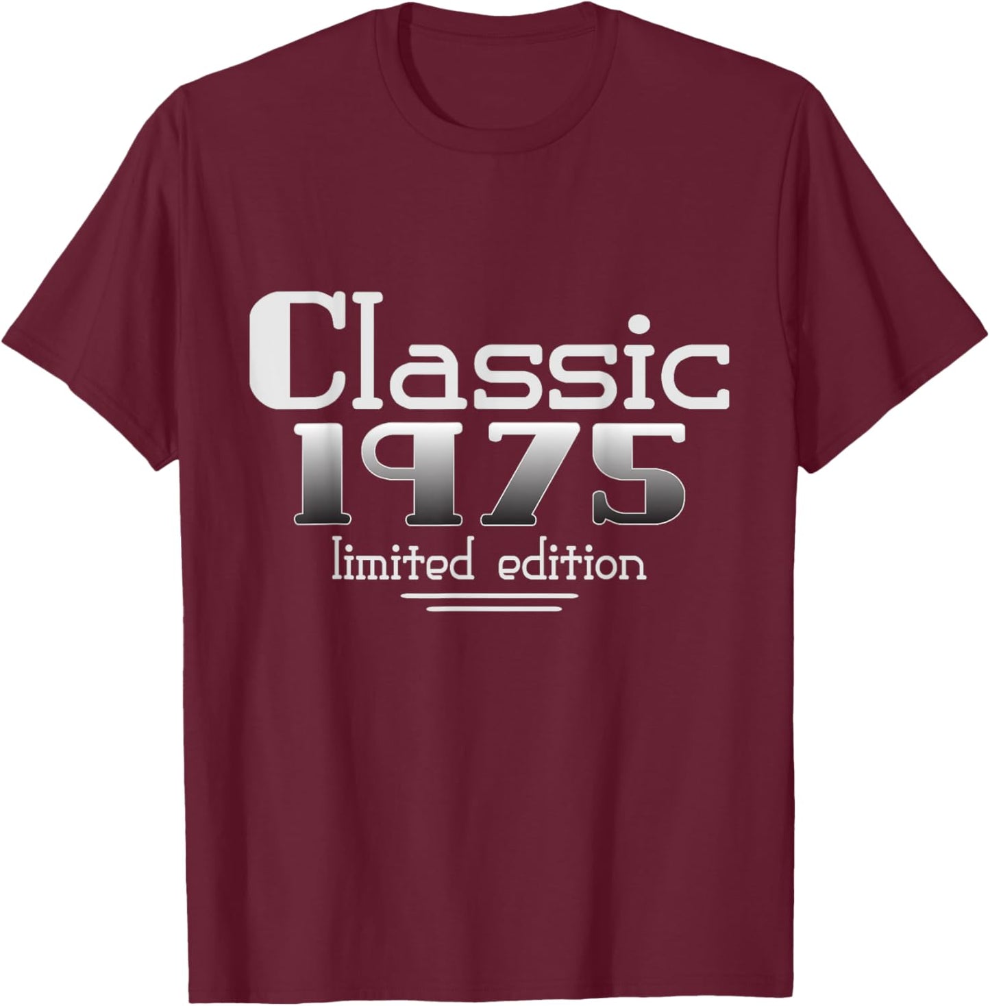 50 Year Old Classic 1975 Vintage 50th Birthday Party Men T-Shirt - T-Shirt | Maroon