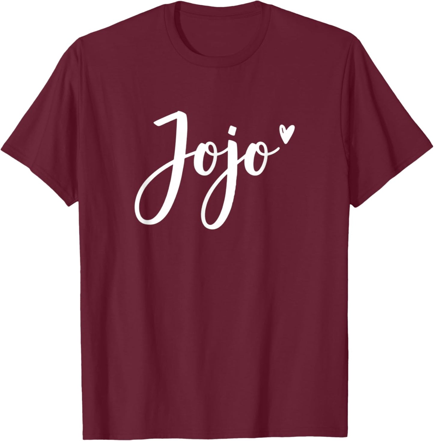 Grandparent JoJo Name Script, Grandma JoJo Mother's Day T-Shirt - T-Shirt | Maroon