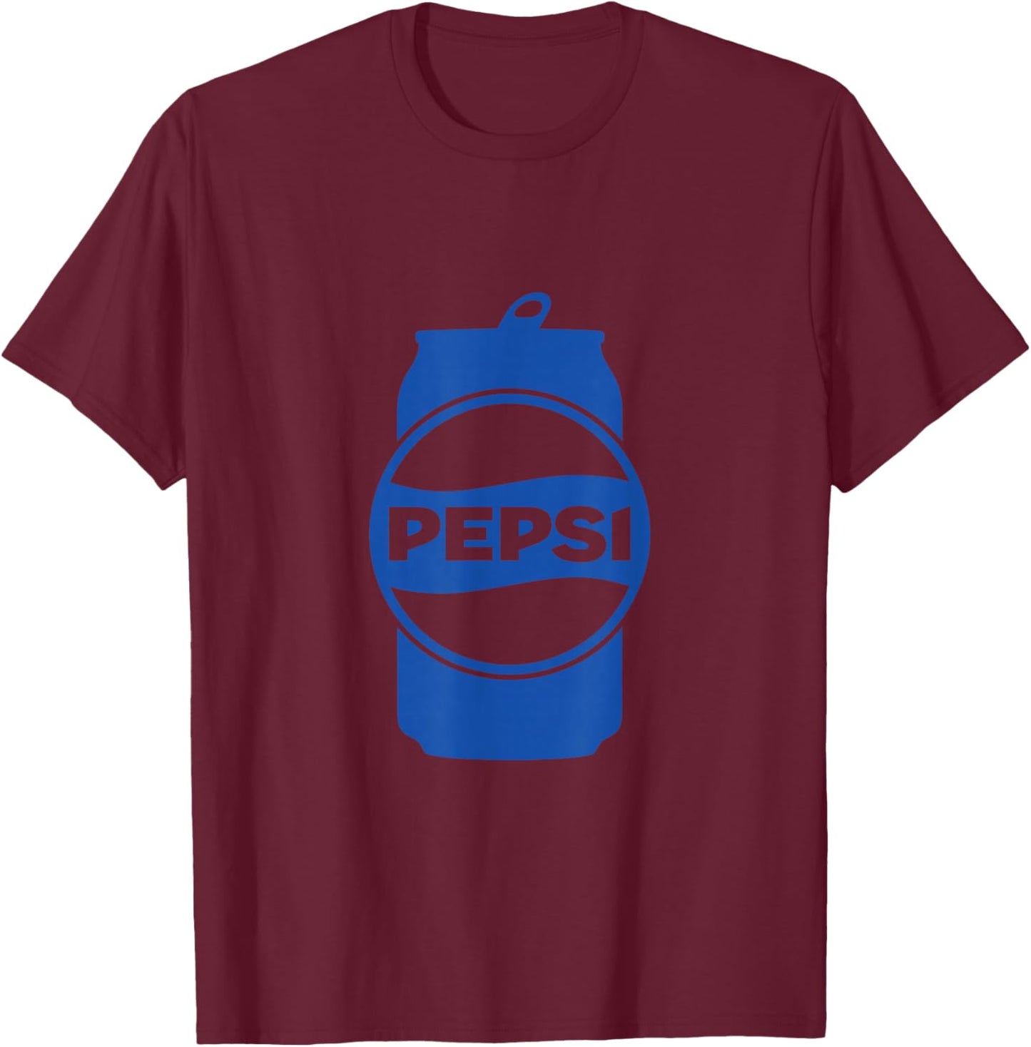 Pepsi PAPL1432 Limonadendosen-Logo-Grafik im Vintage-Stil T-Shirt - T-Shirt | Maroon