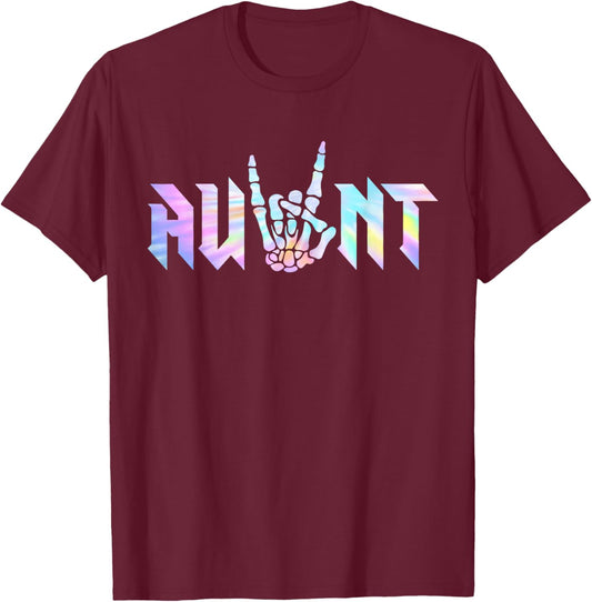 Aunt Of The Bad Two the Bone Birthday 2 Years Old Birthday T-Shirt - T-Shirt | Maroon