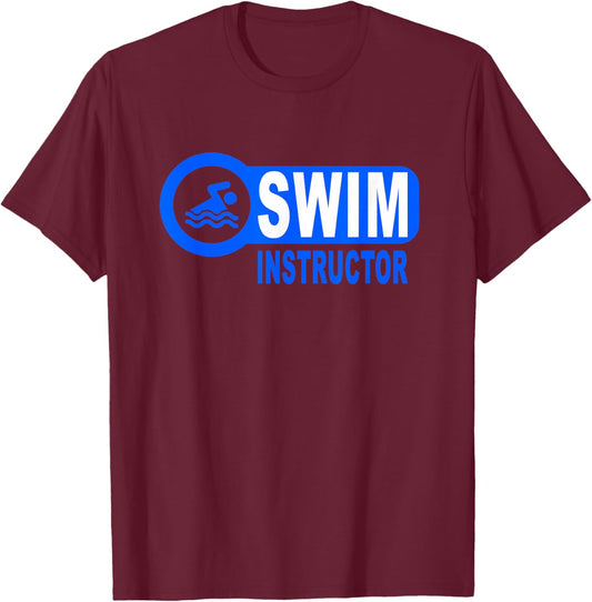 Swim Instructor Swimming Teacher Classes T-Shirt - T-Shirt | Maroon