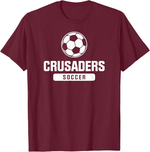 Crusaders Soccer for Elementary, Middle, and High Schools T-Shirt - T-Shirt | Maroon