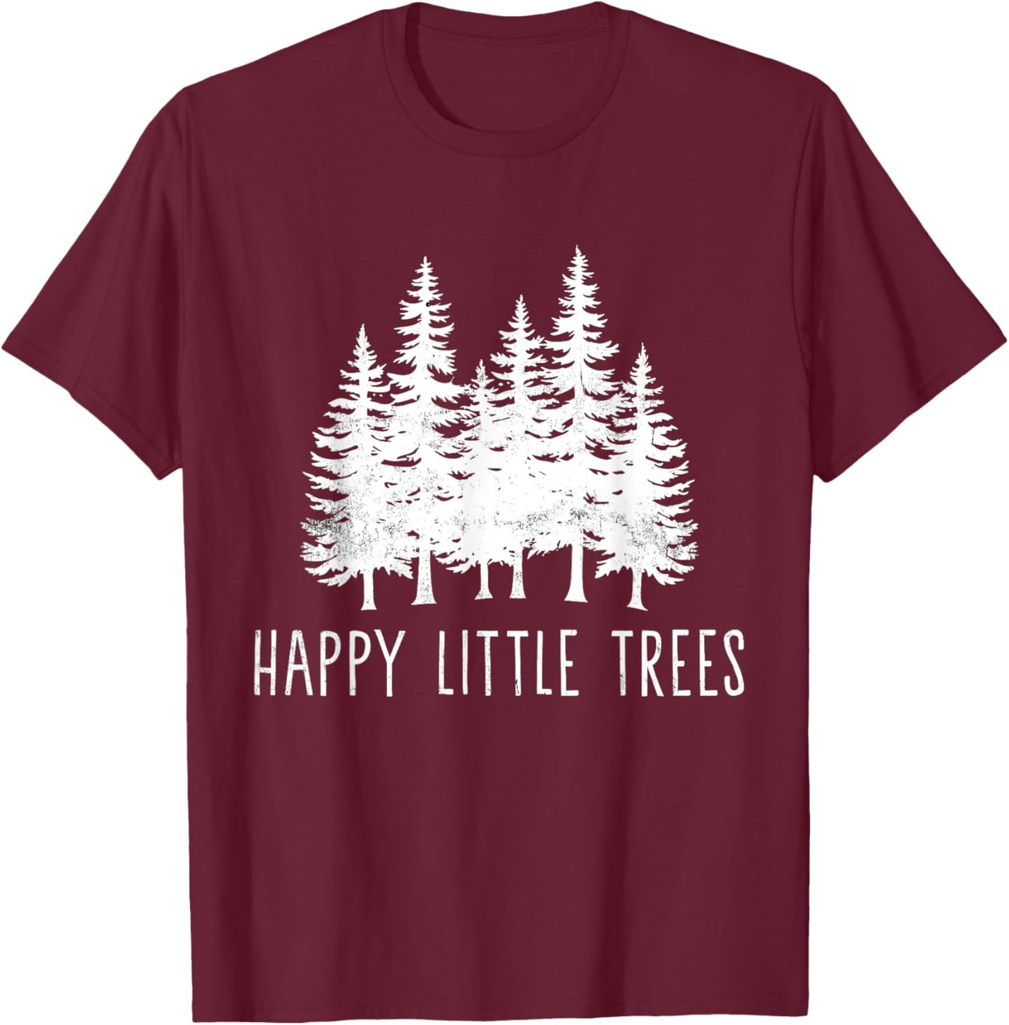 Happy Little Classic Adorable Costume Forest Lovers Tree T-Shirt - T-Shirt | Maroon
