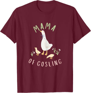 Mama of Goose and Goslings - National Mother Goose Day, Mom T-Shirt - T-Shirt | Maroon
