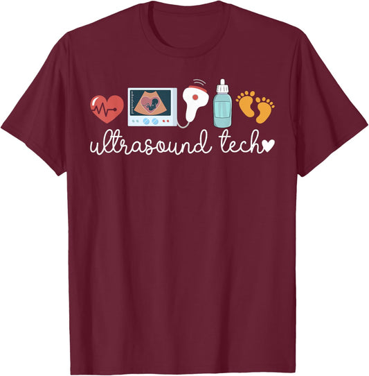Ultrasound Tech Ultrasound Technology T-Shirt - T-Shirt | Maroon