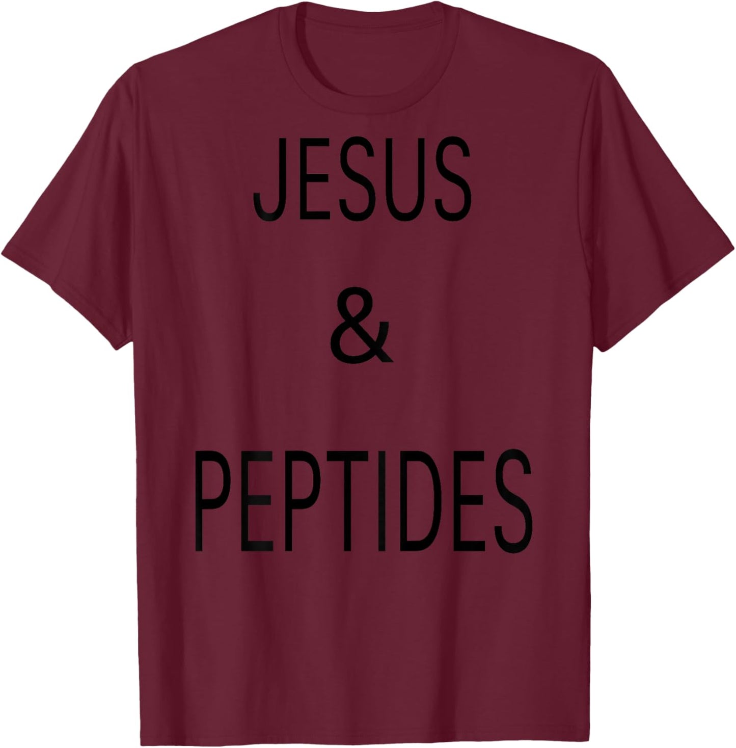 Jesus & PEPTIDES T-Shirt - T-Shirt | Maroon