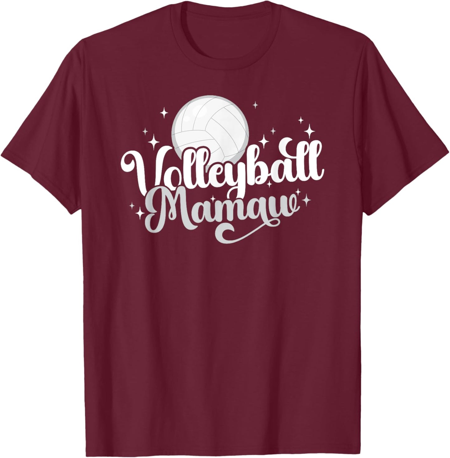 Volleyball Mamaw Of A Volleyball Player Mamaw T-Shirt - T-Shirt | Maroon