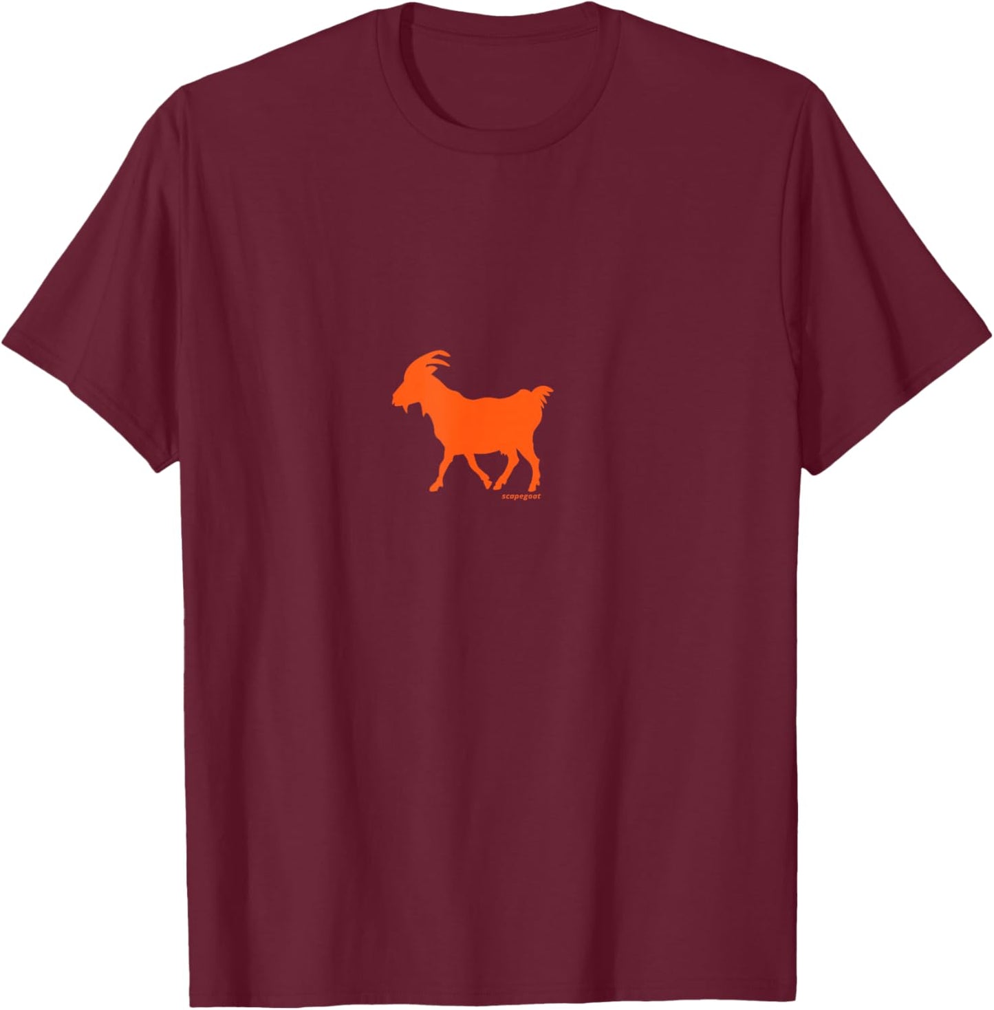Chèvre bouc Orange T-Shirt - T-Shirt | Maroon