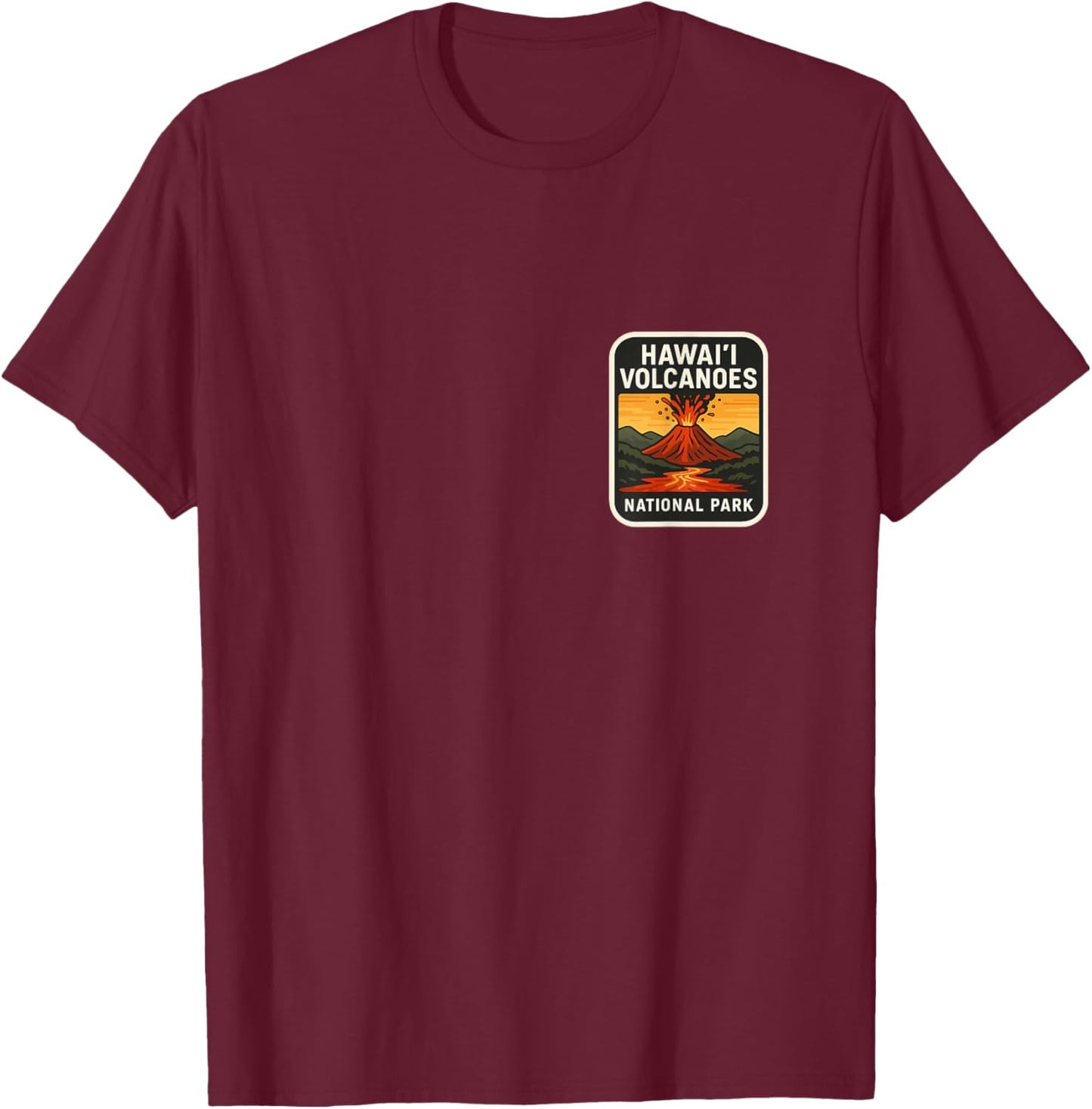 Hawai‘i Volcanoes National Park Souvenir Hawaii Memorabilia T-Shirt - T-Shirt | Maroon