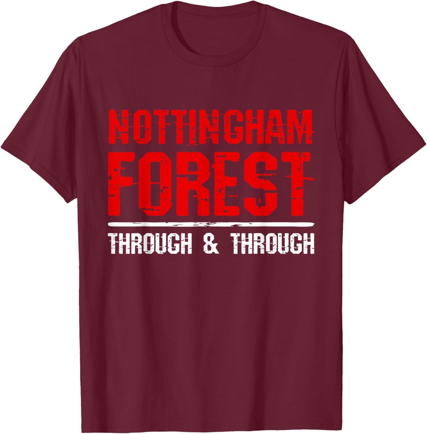 Nottingham Forest Football Fan T-Shirt - T-Shirt | Maroon