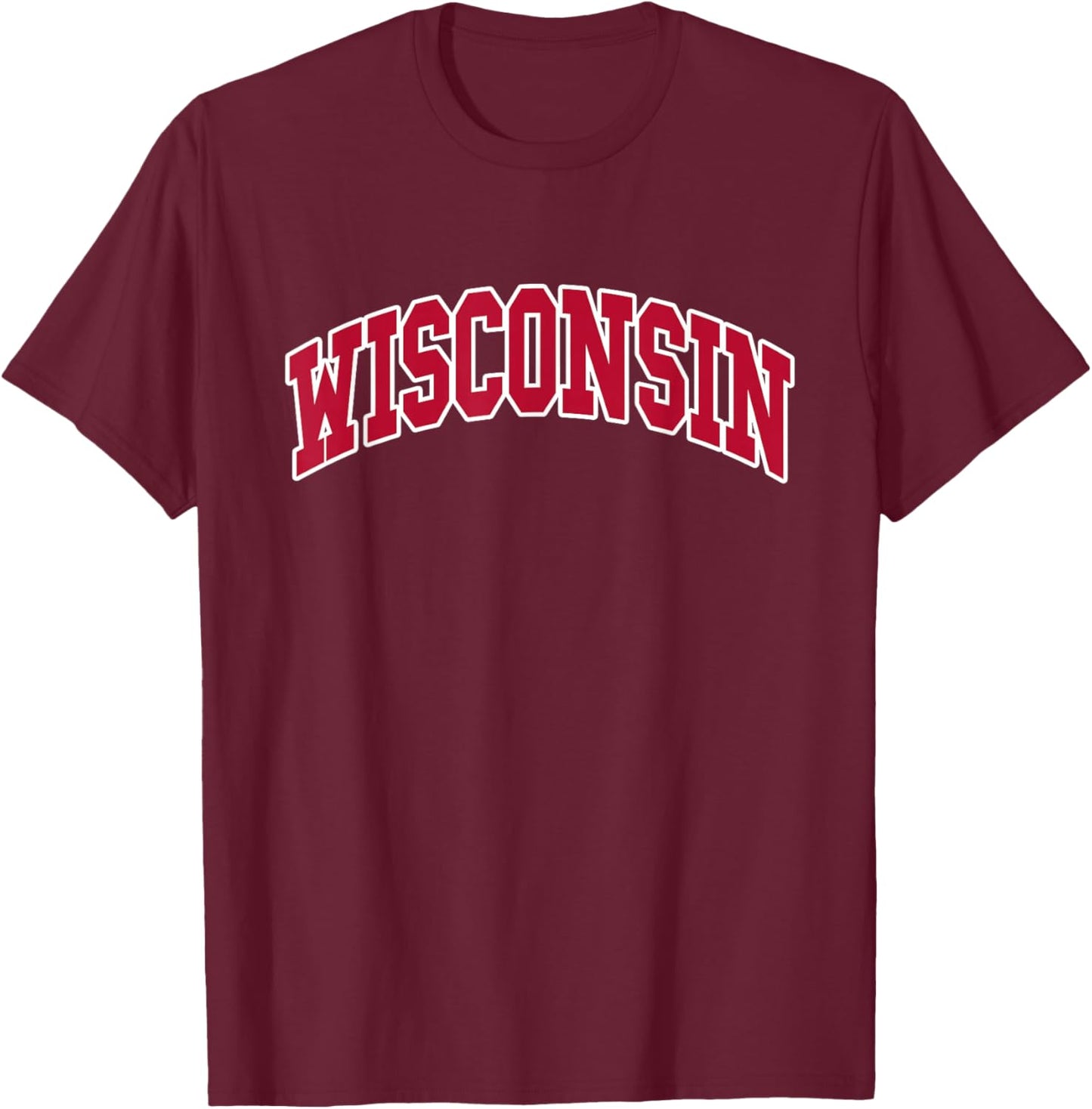 WISCONSIN - Throwback Design - Classic T-Shirt - T-Shirt | Maroon
