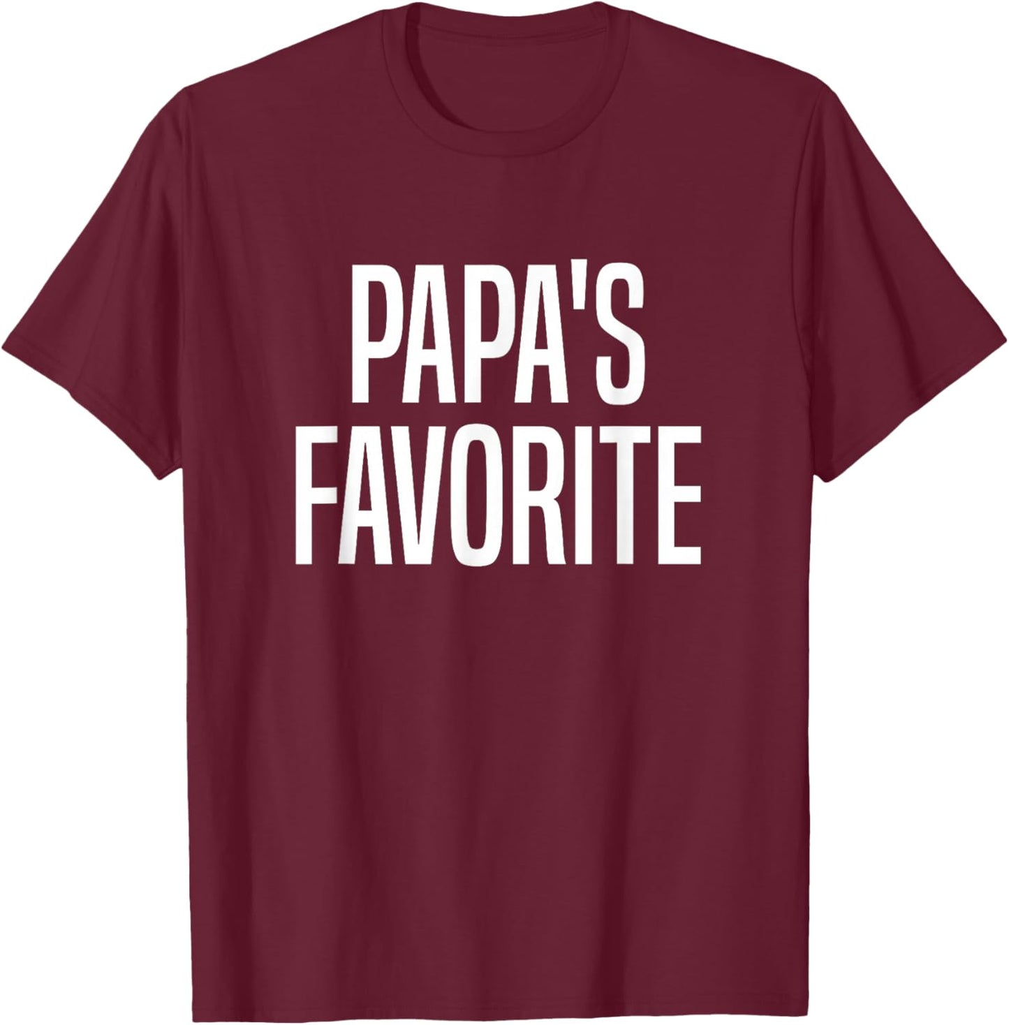 Papa's Favorite Grandchild T-Shirt - T-Shirt | Maroon