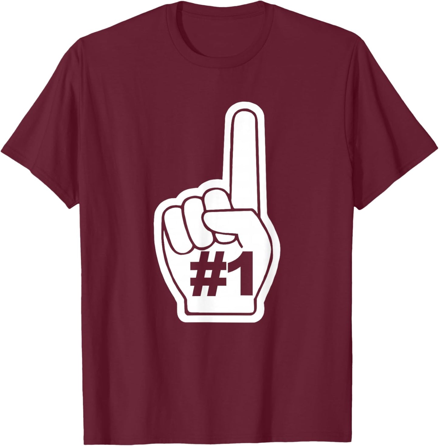 Foam Finger Number ONE T-Shirt - T-Shirt | Maroon