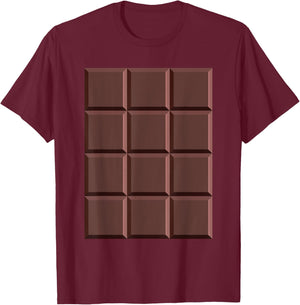 Pretend I'm A Chocolate Bar Costume Halloween T-Shirt - T-Shirt | Maroon