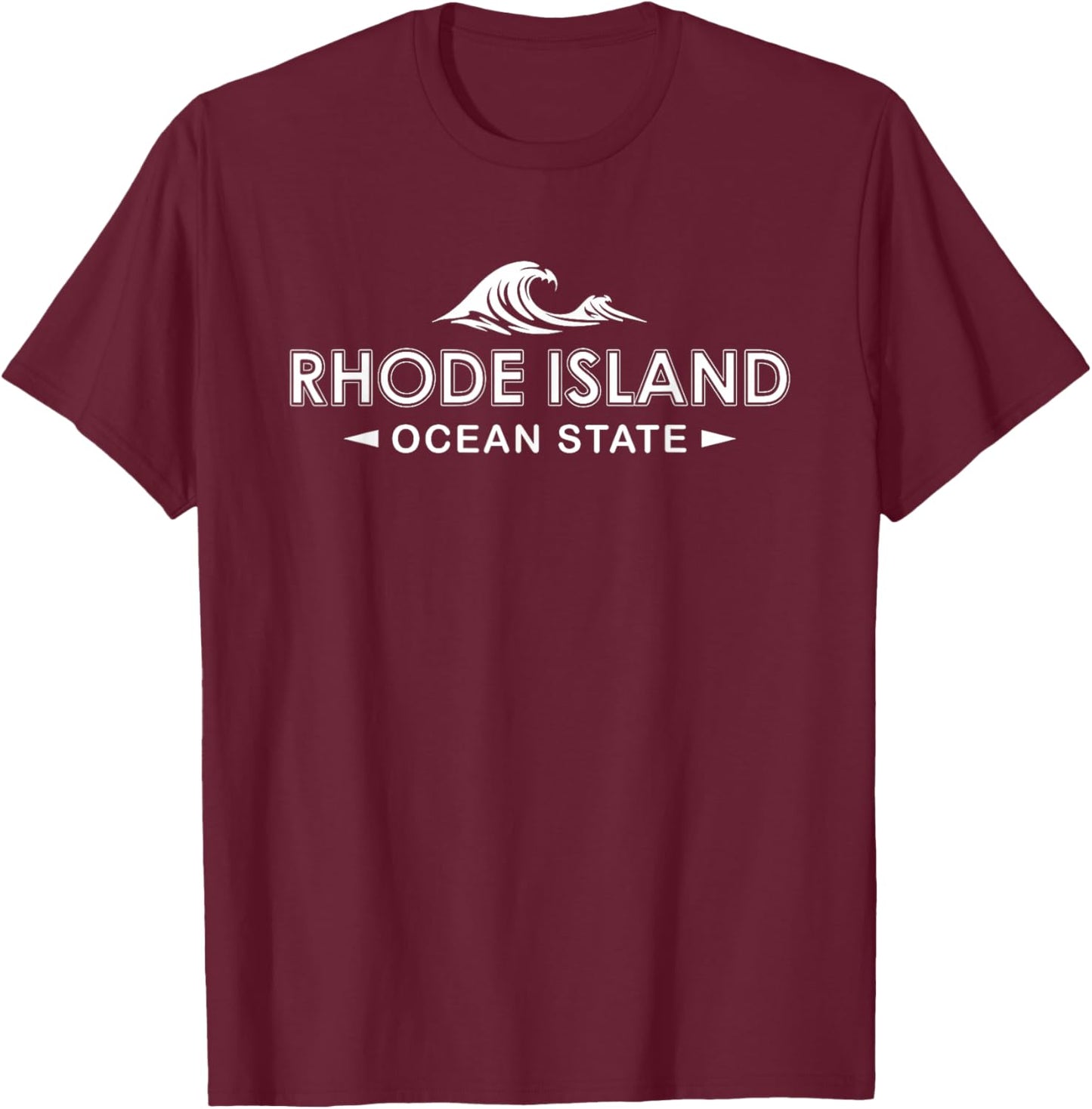 Rhode Island - Ocean State - Throwback Design - Classic T-Shirt - T-Shirt | Maroon