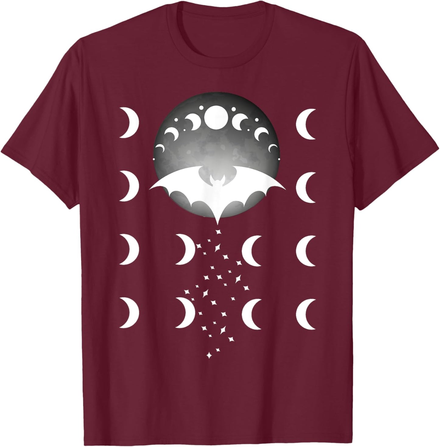 Mystical Bat Full Moon Magic Night Vampire Sorceress Gift T-Shirt - T-Shirt | Maroon
