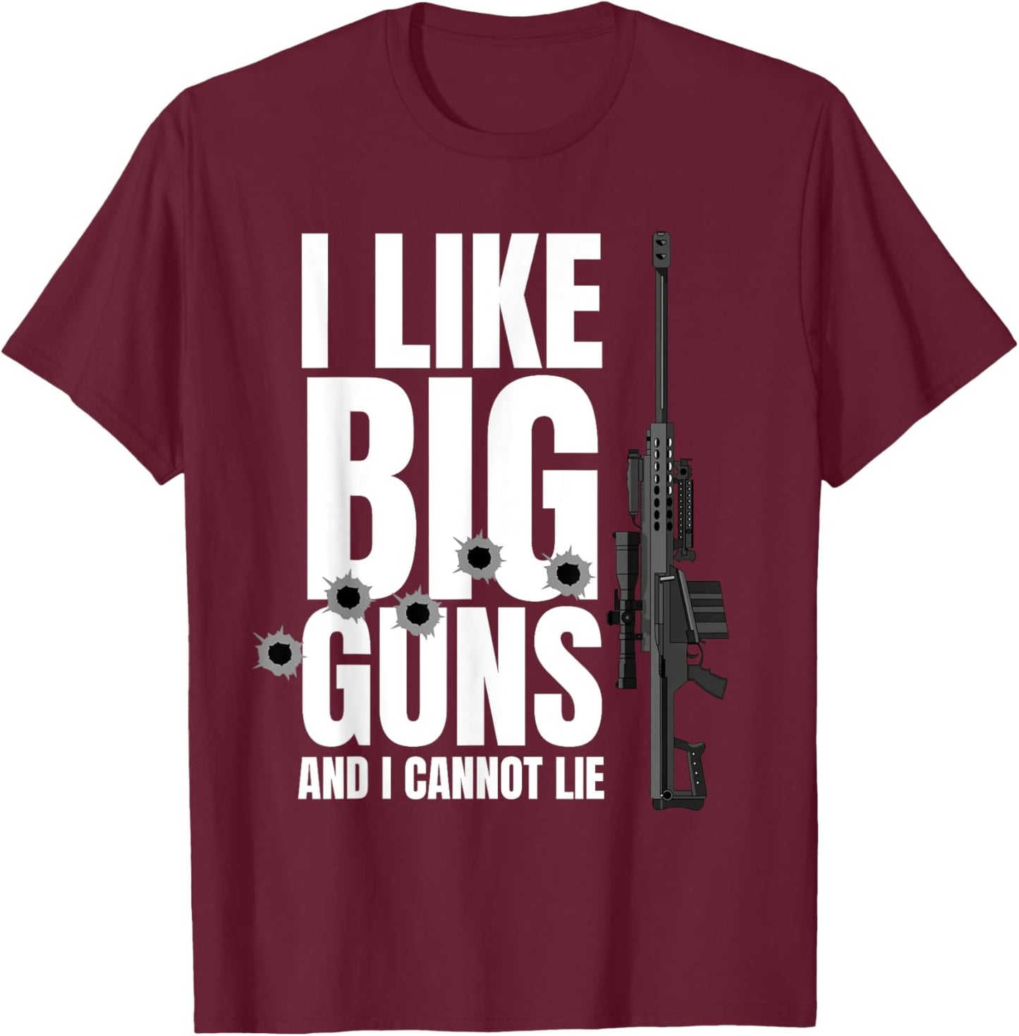 Barrett 50Cal Gun Love 2nd Amendment Adult Pro Gun Men Women T-Shirt - T-Shirt | Maroon