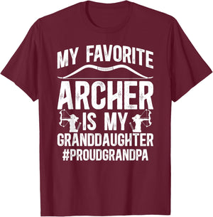 Favorite Archer Grandpa Archery Grandpa Archery Grandfather T-Shirt - T-Shirt | Maroon