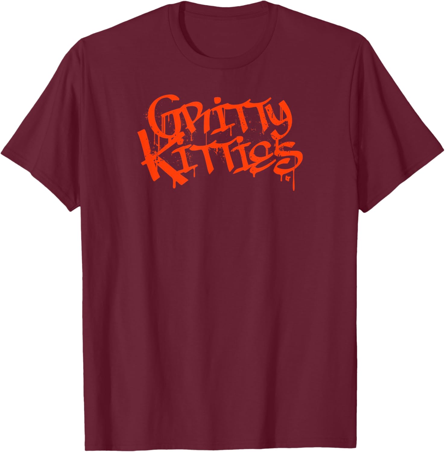 Gritty Kitties - Detroit Baseball T-Shirt - T-Shirt | Maroon