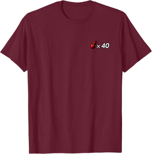 Sake Mark x 40 Designs T-Shirt - T-Shirt | Maroon