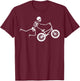 BMX Art Women Toddler Boys Off Road BMX Riding BMX T-Shirt - T-Shirt | Maroon