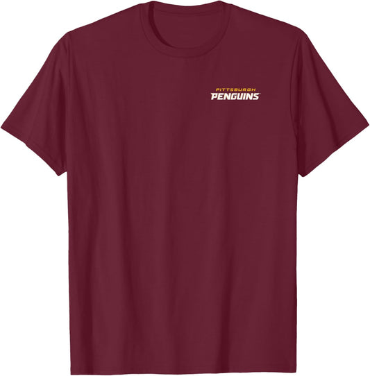Pittsburgh Penguins Front/Back Black NHL Officially Licensed T-Shirt - T-Shirt | Maroon