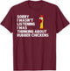Funny Rubber Chicken Art Women Giant Rubber Chicken T-Shirt - T-Shirt | Maroon