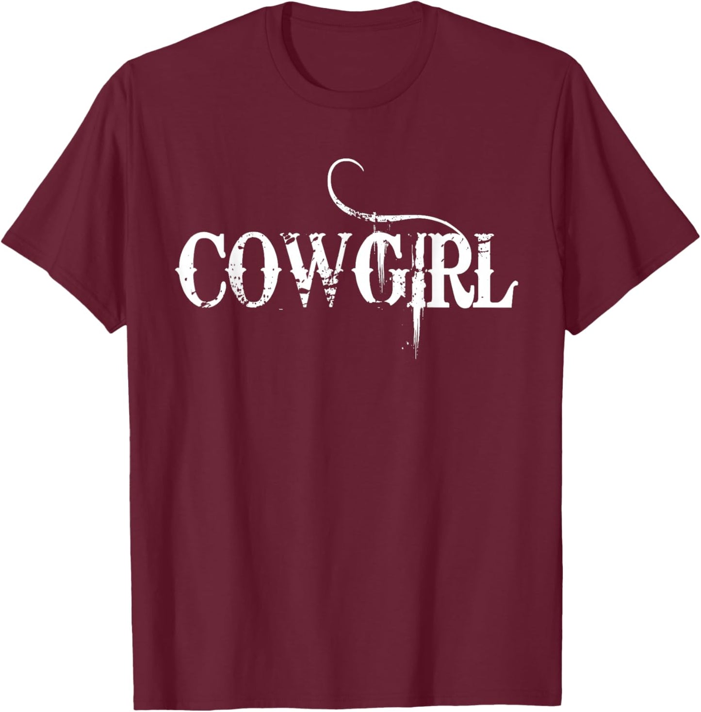 Cowgirl Costume Women Horses Girls Riding Western T-Shirt - T-Shirt | Maroon