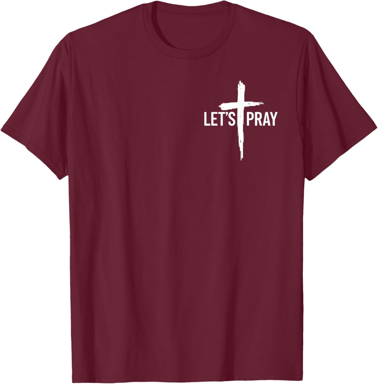 Need Prayer Tap My Shoulder Bible Verse Christian 2 Sided T-Shirt - T-Shirt | Maroon