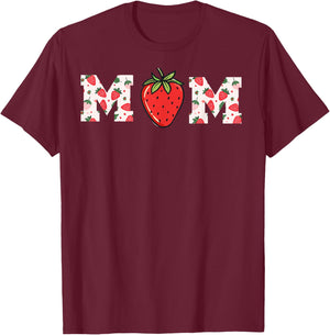 Strawberry mom T-Shirt - T-Shirt | Maroon