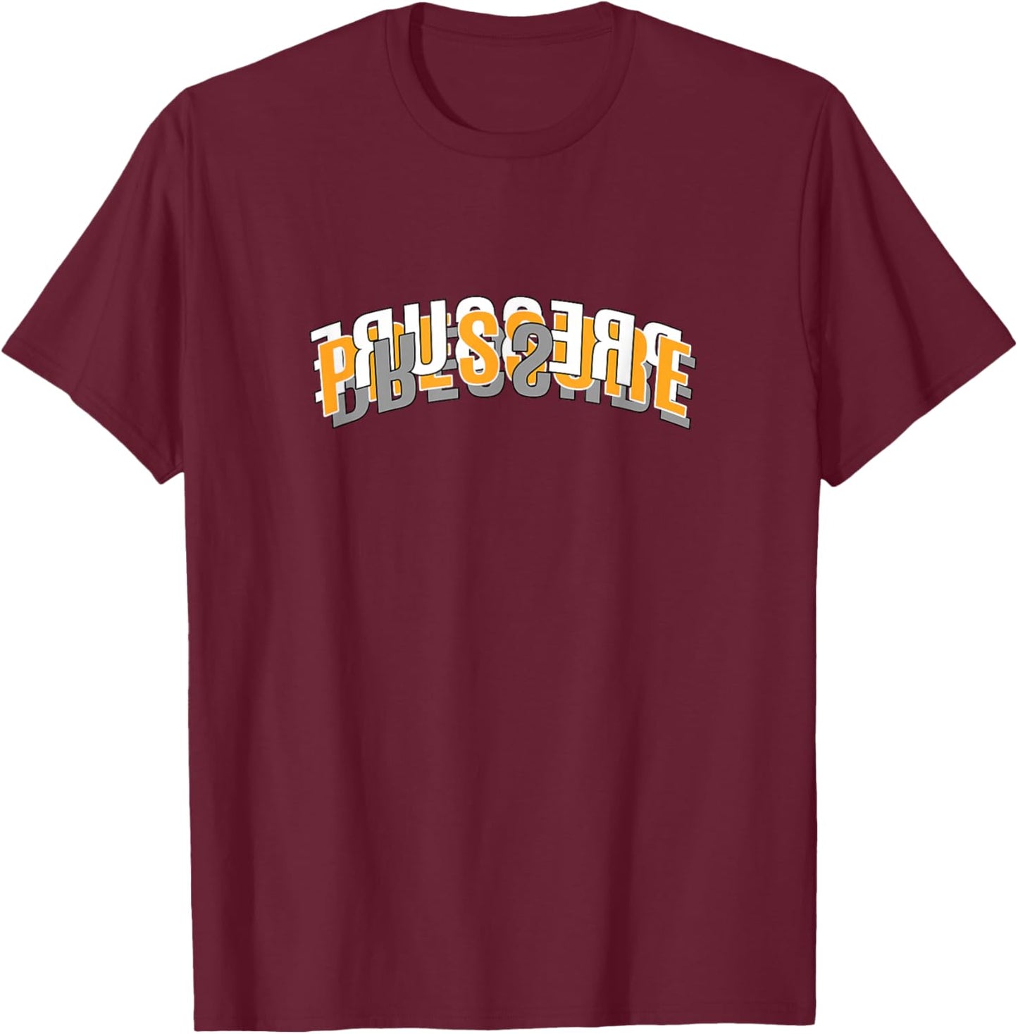 Orange Color Pressure Every Which Way Orange Graphic T-Shirt - T-Shirt | Maroon