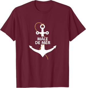 Mâle de mer Cadeau Original Marin idée Ancre Haut de Gamme T-Shirt - T-Shirt | Maroon
