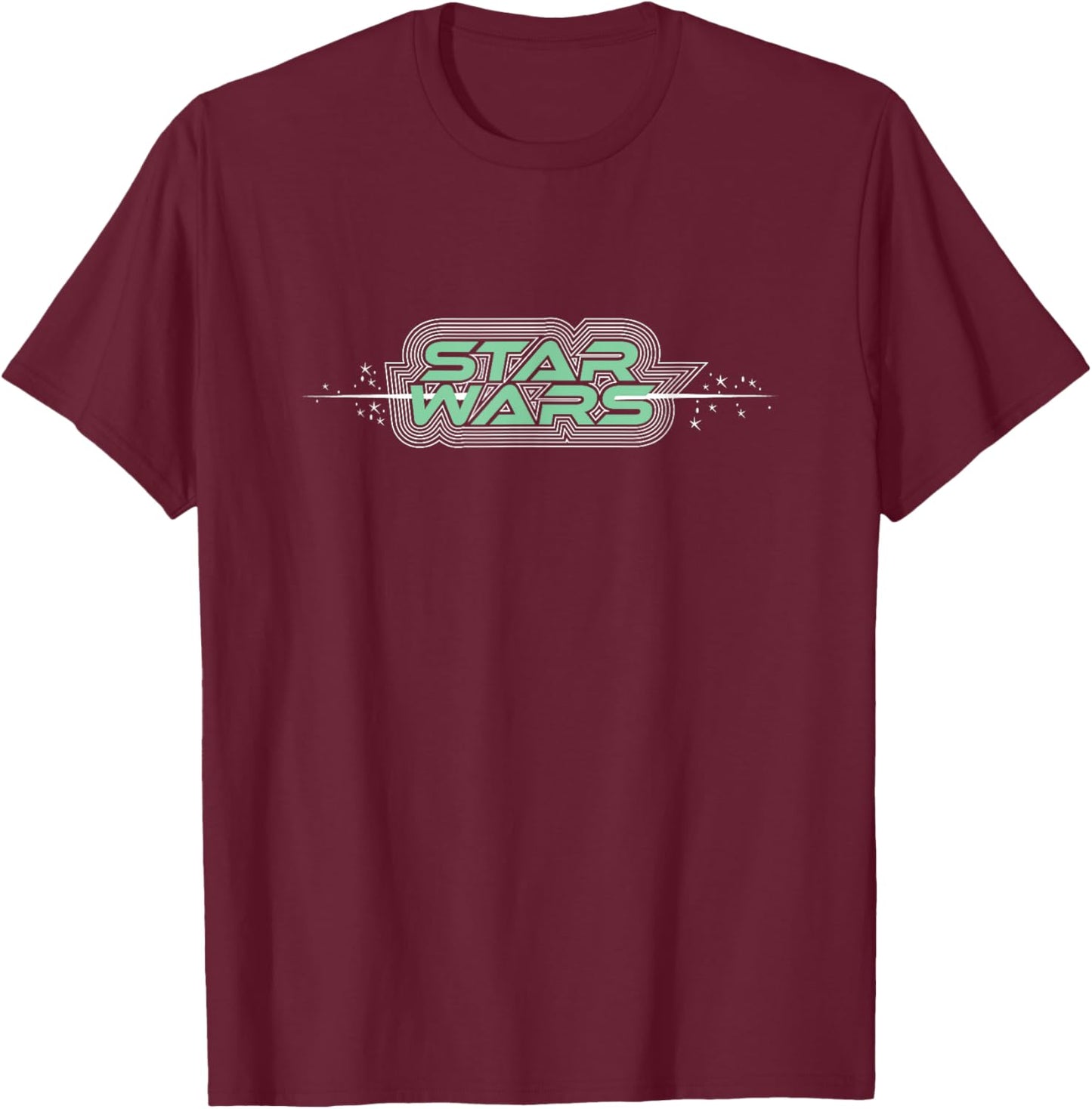 Star Wars Iconic Retro Vintage Big Chest Logo T-Shirt - T-Shirt | Maroon