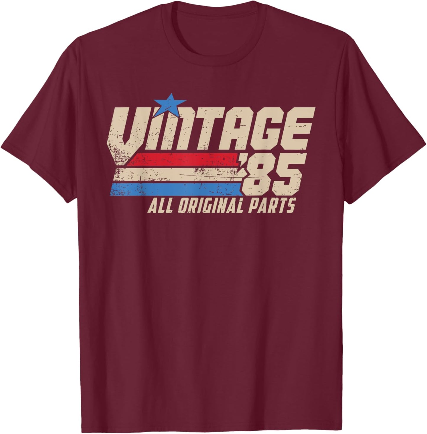 Vintage '85 Retro 40th Birthday Top 1985 Dad USA 40 T-Shirt - T-Shirt | Maroon