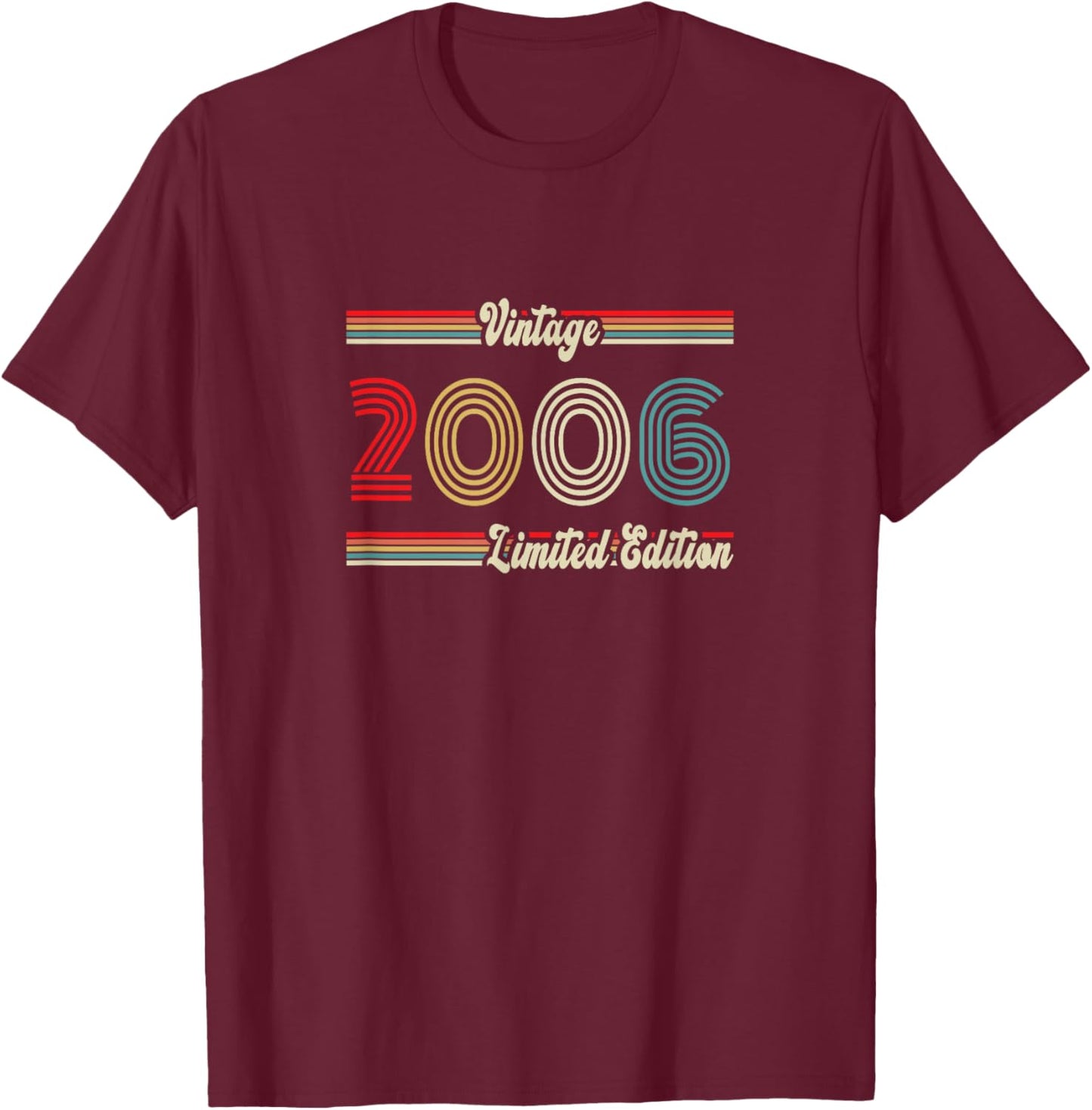 Vintage 2006 Limited Edition Classic Original Men Women T-Shirt - T-Shirt | Maroon